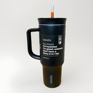 Owala 40oz Stainless Steel Tumbler Very Dark READ DESCRIPTION